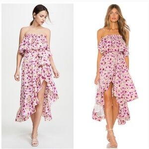MISA LOS ANGELES Sabella Dress Fuchsia Floral Size Large
